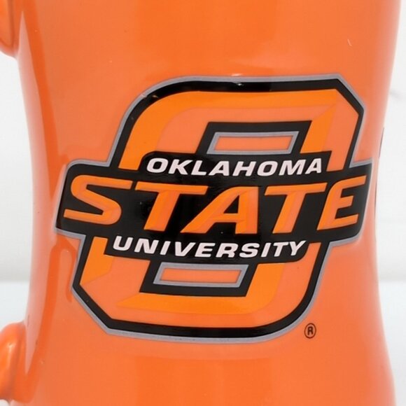 Oklahoma State Cowboys Mug 4.5in Orange Black 3D Raised Logo Coffee Cup - Picture 2 of 7